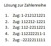 Lösung Zahlenreihe 1